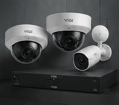 VIGI dome and bullet cameras with recorder
