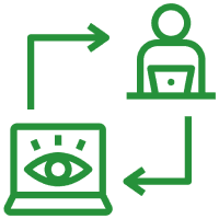 Remote monitoring feedback loop icon