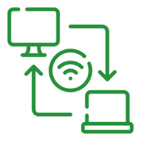 Devices exchanging data over wireless network