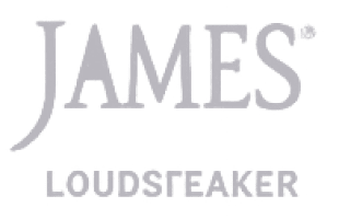 James Loudspeaker logo on black background