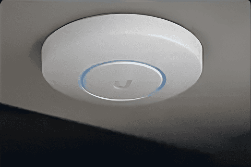 Ceiling mounted white Wi-Fi access point
